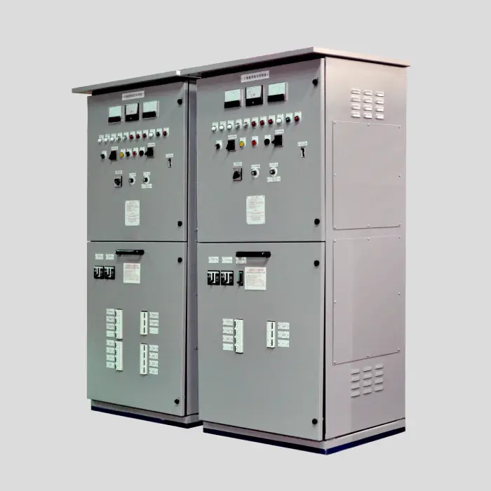 蓄電池充放電盤的半側面